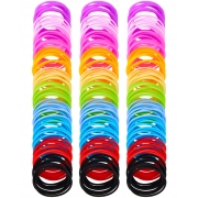 200 Pcs Silicone Jelly Bracelets 80's Neon Bracelets Colorful Retro Wristbands Women Stretchable Rainbow Bracelets for Party Favors, Adults, Women, Girls, Costume Decorations