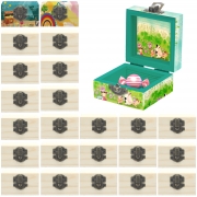 24 Pack Small Wooden Box 2.7 x 2.7 x 1.6 Inch Natural Pine Wood Boxes Unfinished Treasure Box Mini Wooden Jewelry Box Unpainted Small Treasure Chest Wood Storage Box with Hinged Lids for DIY Crafts